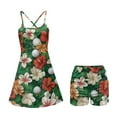 thumbnail image 5 of Yuyamidu Golf Ball Athletic Dress with Built in Shorts for Women, 2 Pieces Hibiscus Cross Backless Sleeveless Tennis Golf Dress Size XS, 5 of 7