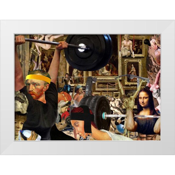 Kite, Barry 24x19 White Modern Wood Framed Museum Art Print Titled - Pumping Oil