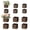 Brown-12, variant on Brown 12 Count Square Wooden Box Centerpieces