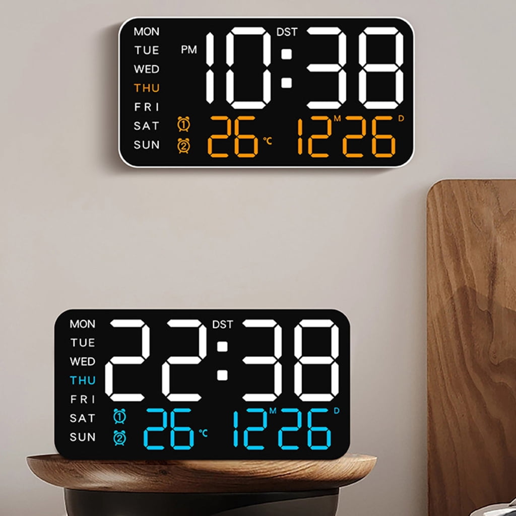 Modern LED Digital Clock With Calendar Week For Living Room Gym Timepieces