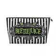 thumbnail image 2 of Custom Travel Tim Horror Movie Toiletry Bag Beetlejuices Makeup Cosmetic Organizer Women Beauty Storage Dopp Kit Box, 2 of 5