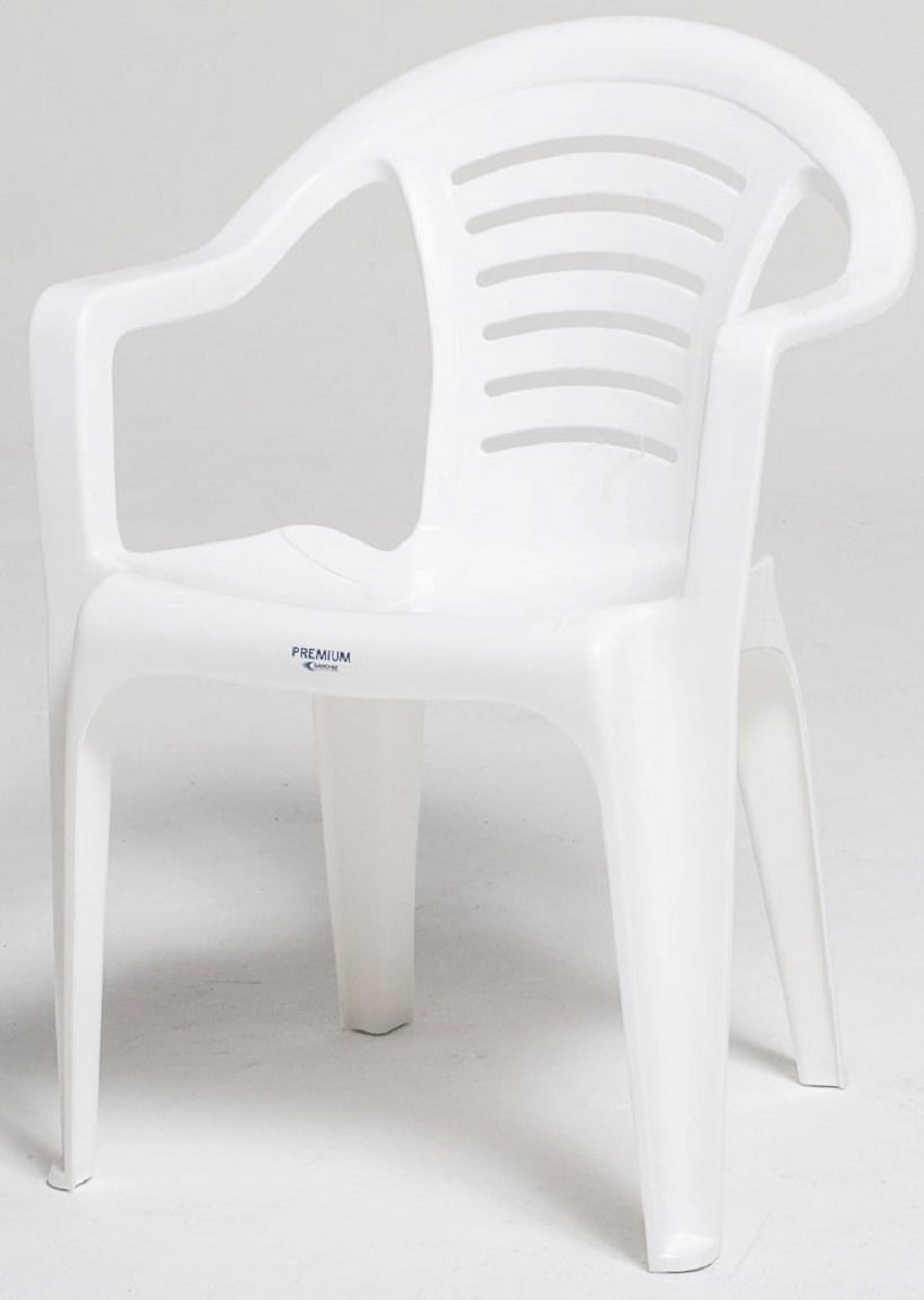 Sanchia White Plastic Chair for Adults - Durable Outdoor Seating
