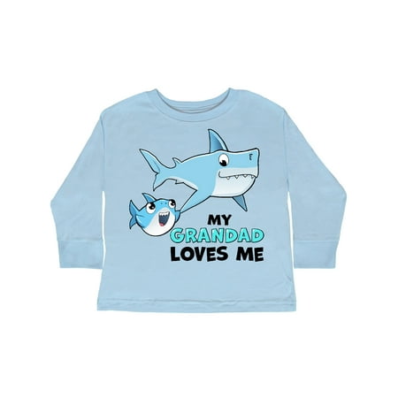 

Inktastic My Grandad Loves Me with Cute Sharks Gift Toddler Boy or Toddler Girl Long Sleeve T-Shirt