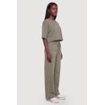 thumbnail image 3 of Women's Acid Wash Oversized Cropped Raw Hem Sweatshirt, 3 of 4