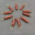 thumbnail image 3 of HOOUN 100pcs Natural Red Jasper Stone Pillar Shape Handmade Golden Iron Wire Pendants, 3 of 3