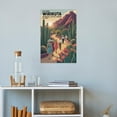 thumbnail image 4 of Retro Vintage Travel Poster Wall Art Wirikuta Botanical Cactus Garden Los Cabos Mexico Mountain Desert Scenic Print Canvas Poster, 4 of 8