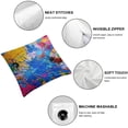 thumbnail image 4 of Acheng Summer Pillow Covers Fun Funky Summer Colors Paint Splatter Art Pillow Cushion Case Abstract Ink Paint Splat Square Soft Pillowcases ,Set of 2 White, 4 of 6