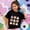 Black-10, variant on Halloween Shirts for Kids, Cute Ghost Pattern Graphic Short Sleeve Casual T-Shirt
