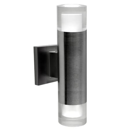 BAZZ Luvia LED Outdoor Wall Fixture  Rust Proof  Energy Efficient  Water Resistant  Bulbs Included  13-in  Stainless Steel