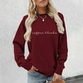 thumbnail image 4 of Coffee Book Sweatshirts for Women Long Sleeve Crewneck Letter Graphic Sweatshirt for Reading Enthusiasts Pullover Tops, 4 of 5