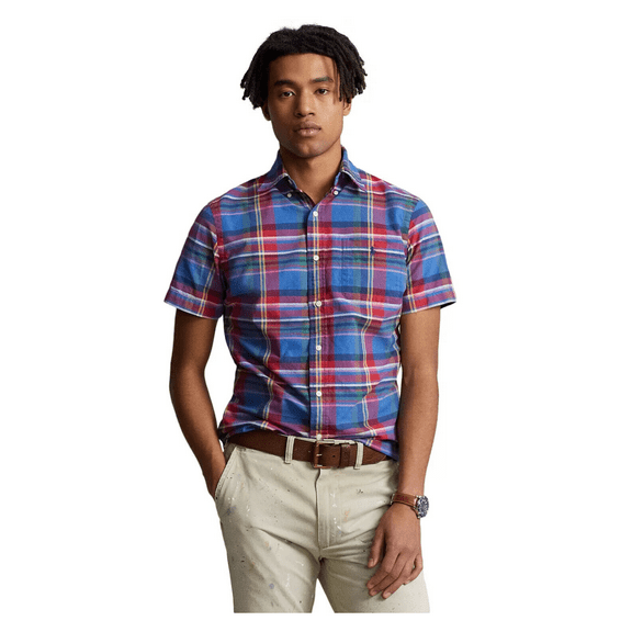 Polo Ralph Lauren Men's Classic-Fit Plaid Oxford Shirt, Multi, S