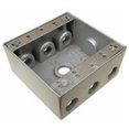thumbnail image 1 of Morris Products 36320 Weatherproof Boxes - Two Gang 30.5 Cubic Inch Capacity - 7 Outlet Holes 0.7 5 In. Gray, 1 of 1