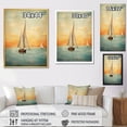 thumbnail image 4 of Designart "Sailboat modern Coastline" Nautical & Beach Floater Framed Canvas Print, 4 of 7