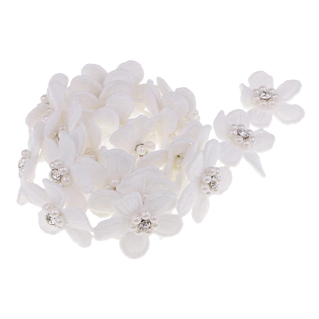 1Yard Embroidery Ribbon Sewing Applique Embellishment White