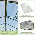 thumbnail image 4 of LZBEITEM 12'x6' Outdoor Greenhouse, Walk-in Polycarbonate Green House with Aluminum Frame for Backyard, Black, 4 of 12