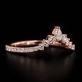 thumbnail image 2 of Diiro Moissanite Curved Wedding Band Ring Teardrop Diamond Stackable Anniversary Ring 10K Vermeil Rose Gold Engagement Fashion Jewelry, 2 of 6