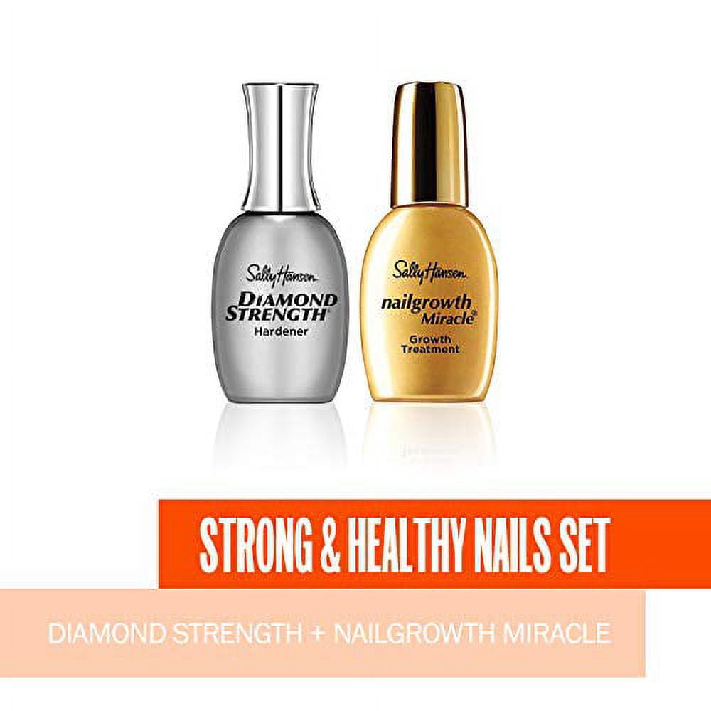Sally Hansen Diamond Strength Instant Nail Hardener and Growth Miracle Serum Kit, 2 Pack