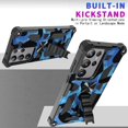 thumbnail image 5 of Slim Fit Phone Case for Samsung Galaxy S23 Ultra (Not fit S23),Army Camouflage Case with Military Grade Anti-Drop Protection and Built-in Kickstand Cover for Galaxy S23 Ultra,MC Dark Blue, 5 of 12