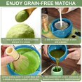 thumbnail image 3 of YSTIANN Premium 5-Piece Matcha Kit: Traditional Bamboo Whisk, Ceramic Bowl, Sifter & Stand – Complete Set for Authentic Japanese Tea – Perfect Gift for Newcomers & Connoisseurs(Brownish Blue), 3 of 7