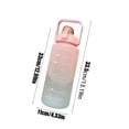 thumbnail image 3 of Portable 2 Liter Water Bottle With Handle For Gym And Travel - Large Motivational Time Marker Water Jug, Leak Proof, Gradient Matte Plastic Cup, 3 of 6