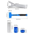 thumbnail image 2 of 7-Piece Mountain Road Bike Headset Tool Kit: Includes Headset Installation/Removal Tools, Bottom Gear Removal/Driving Tools, Sunflower Installer, Front Tube Cutter & Hammer - Compatible with 28.6mm,, 2 of 6
