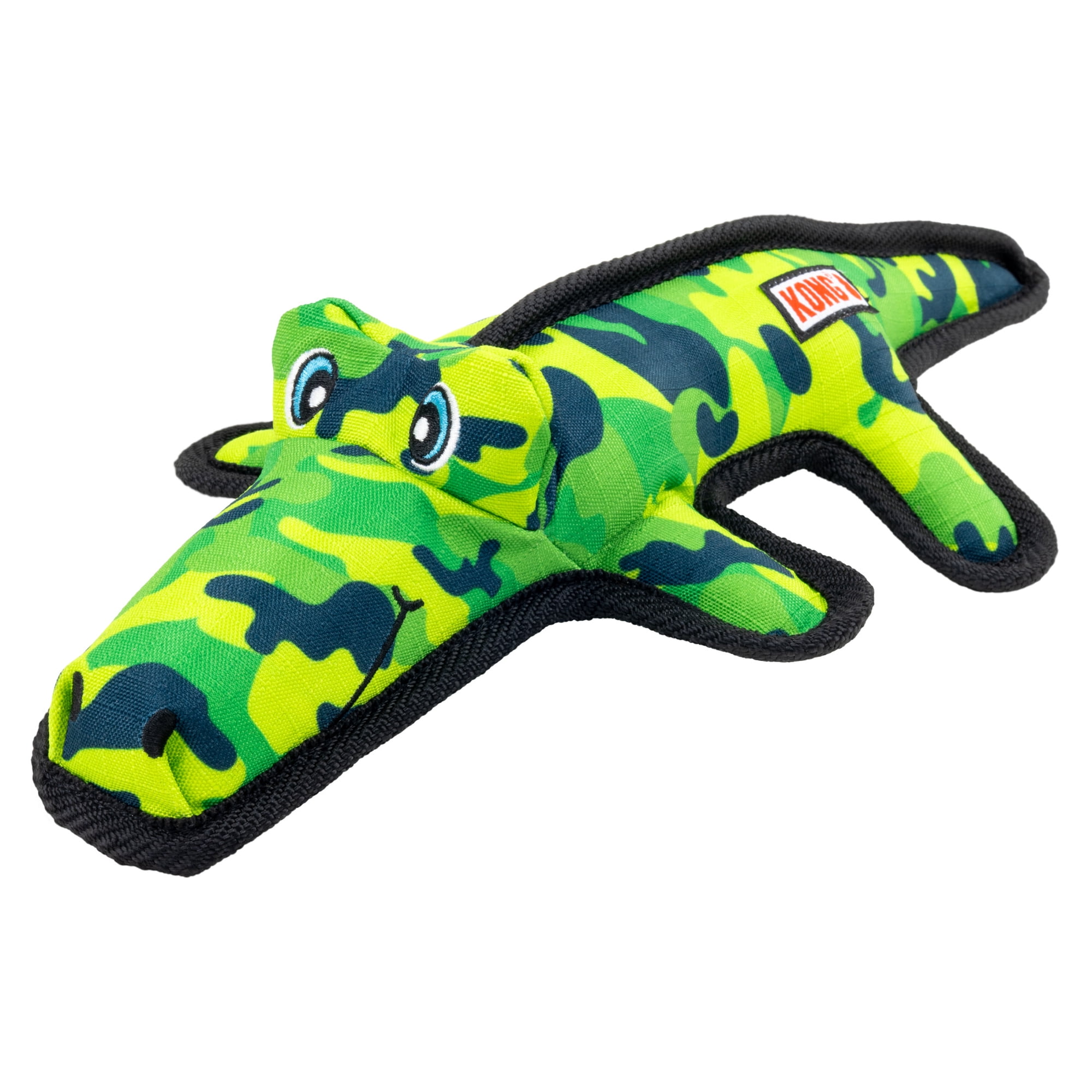 KONG® Ballistic® Durable Plush Squeaker Dog Toy, Alligator, Medium/Large