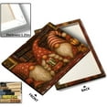 thumbnail image 2 of P&L Art Christmas Gnomes in Library Canvas Wall Art, Festive Holiday Decor with Red Hats & Gifts, Framed Canvas Print, 2 of 8