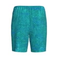 thumbnail image 5 of Gaeub Blue Green Glitter Printed Men's Short Pajama Pants, Lightweight Lounge & Sleep Bottoms Keep You Cool - X-Large, 5 of 9