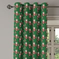 thumbnail image 3 of Ambesonne Geometric Grommet Curtain, Santa Claus Present, 50" x 54", Green Ruby White, 3 of 6