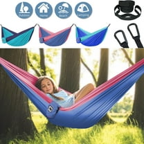 ASTRAEA Camping Hammock for Kids, Portable Kids Hammock with Tree Straps & Carabiners, Kids Camping Gear for Indoor/Outdoor Use, Purple