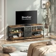 thumbnail image 3 of Bestier Farmhouse TV Stand with Shelves for TVs up to 65" for Living Room, Rustic, 3 of 7