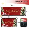 thumbnail image 2 of Christmas Kitchen Rugs 2 PCS, Merry Christmas Kitchen Rug, Non Skid Washable Padded Soft Comfort Kitchen Rugs Set (17"x47"+17"x30",Merry Christmas), 2 of 8