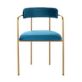 thumbnail image 3 of SAFAVIEH Camille Modern Solid Side Chair, Navy/Gold Set of 2, 3 of 7