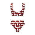 thumbnail image 5 of Daiia Cute Red Crab Women's Bikini Set Two Piece Swimsuit High Waisted Bikini Adjustable Straps Bikini Perfect for Beach, Pool, and Summer Vacation-Medium, 5 of 9