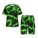 thumbnail image 1 of Balery Green Lightning Conjunto de Pijama Infantil de Manga Corta con Estampado – Ropa de Dormir de Algodón Suave-XX-Large, 1 of 6