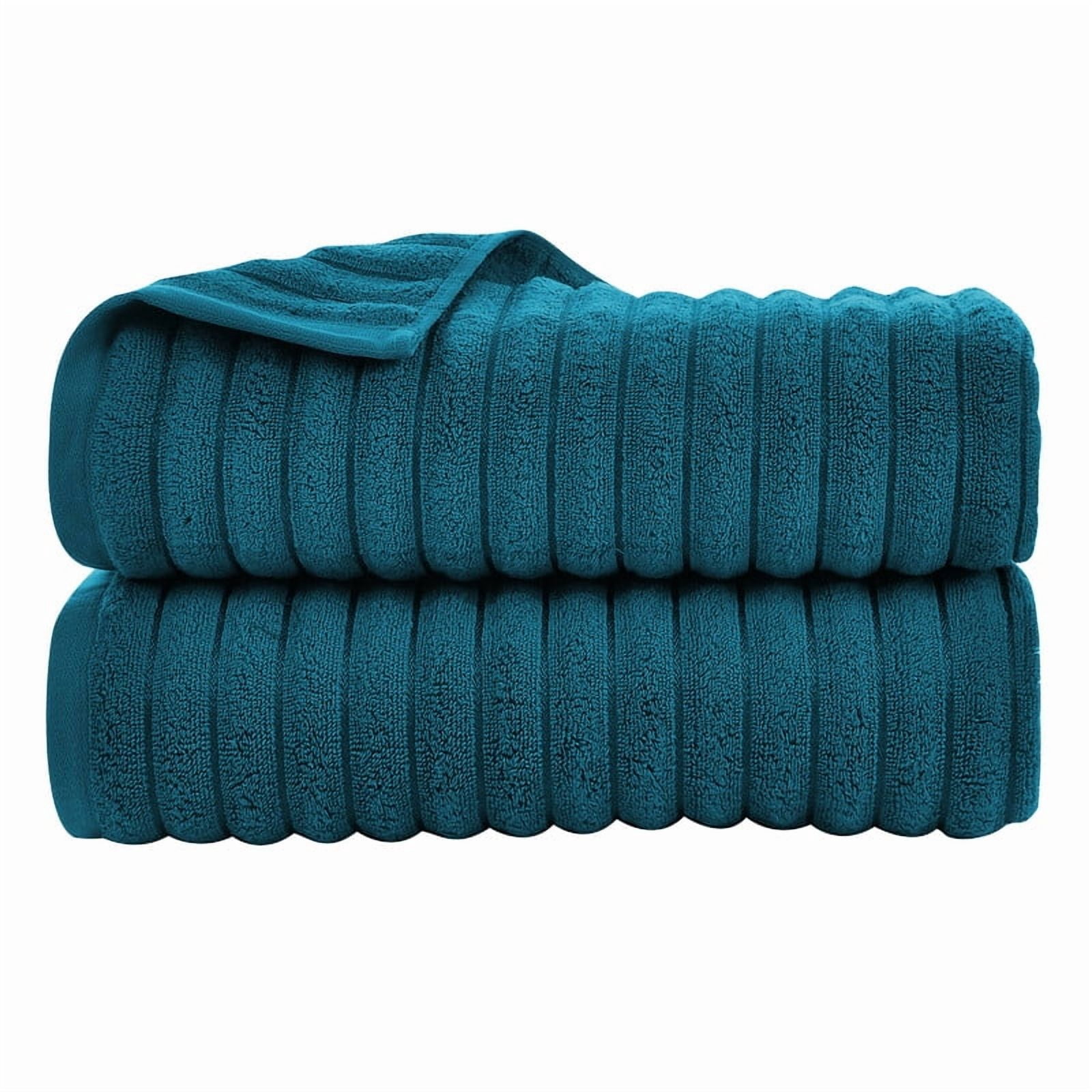 JML Teal Bath Towel Set of 8 Pieces - Cotton Blend Highly Absorbent Towels for Bathroom, 2 Soft Bath Towels, 2 Hand Towels, 4 Washcloths