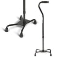 thumbnail image 1 of Bastón cuádruple de aluminio Medline con base grande para el equilibrio, lesiones de rodilla, recuperación de cirugía de pierna y movilidad, ayuda para caminar portátil y liviana para personas mayores, 1 of 5