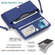 thumbnail image 3 of Peacocktion Cartera Para Mujer Monedero Tarjetero Con Rfid Gran Capacidad Bolso Bandolera Embrague 2 Correas Azul, 3 of 5