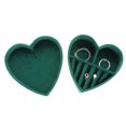 thumbnail image 1 of Caja de anillo en forma de corazón, multifunción, duradero, bandeja de almacenamiento de anillo, mini joyero moderno, estuche de viaje para anillos, pendientes, collares, regalos, broche D Hugo Estuche de viaje para joyería, 1 of 10