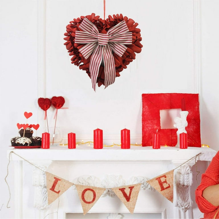 40CM Heart Wreath Love Wreath BEAUTIFUL Valentines Day Wreath Home  Decoration