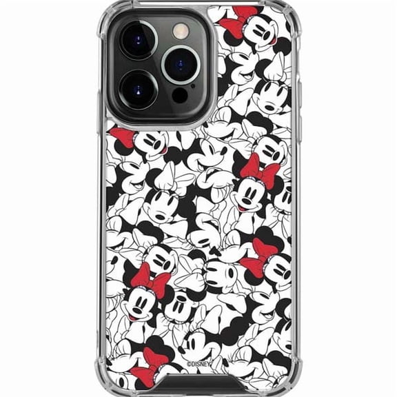 Skinit Disney Minnie Mouse Red Color Pop Face Pattern iPhone 16 Pro Max Clear Case