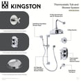 thumbnail image 4 of Kingston KSK36380AX Restoration Thermostatic Tub and Shower System in Brushed Nickel, 4 of 5