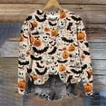 thumbnail image 5 of Craaazy Halloween Sweatshirts For Women Loose Long Sleeve Round Neck Shirts Women's Halloween Printed Pullover Tops Fall Crew Neck Sweatshirt Gifts For Women, 5 of 5