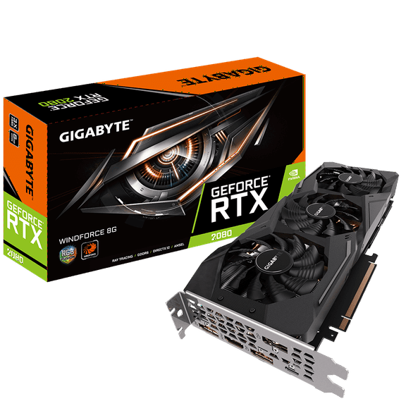 GIGABYTE GeForce RTX 2080 Windforce OC 8G Graphics Card, GV-N2080WF3OC-8GC