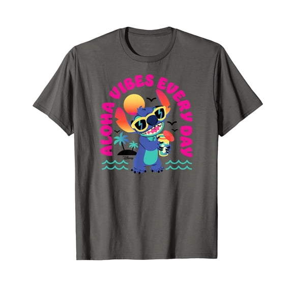 Tropical Sunset Cartoon T-Shirt for Aloha Vibes Every Day