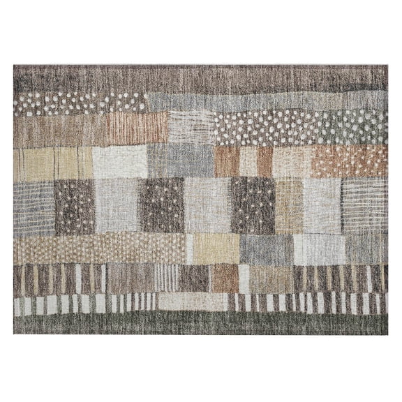 Dalyn Rugs Machine Washable Indoor/Outdoor Chantille Brown 1'8" x 2'6" Rug