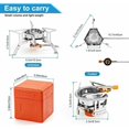 thumbnail image 2 of Camping Stove, Portable 3500W Foldable Gas Stove Windproof Gas Burner with Ignition Button for Hiking/Outdoor/Picnic/BBQ/Backpacking/Trekking,, 2 of 5