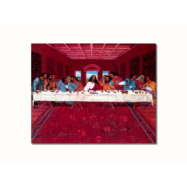 African American Black Jesus Christ Last Supper #2 Wall Picture 8x10