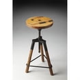 thumbnail image 2 of Home Square 2 Piece Industrial Chic Adjustable Bar Stool Set in Light Brown, 2 of 3