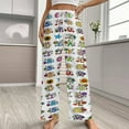 thumbnail image 2 of Whole Alphabet Abc Monogram Hand Drawn Colorful Women's Pajamas Pajama Pants Women's Sleepwear Lounge Sleep Bottoms Stretch with Pockets, 2 of 7